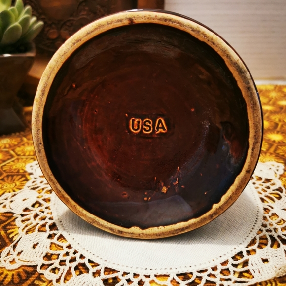 Vintage High Gloss Brown Glaze Pottery Leroux Creme de Cafe Jug Decanter - Picture 10 of 17